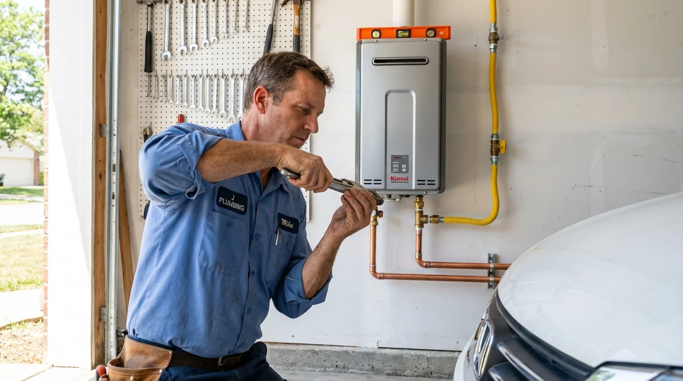 Tankless water heater installation by a Johns Plumbing LLC plumber in Philmont